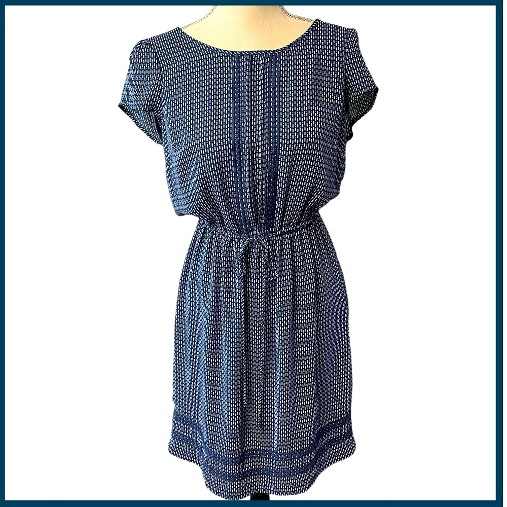 Tommy Hilfiger Navy Blue Pattern Dress
